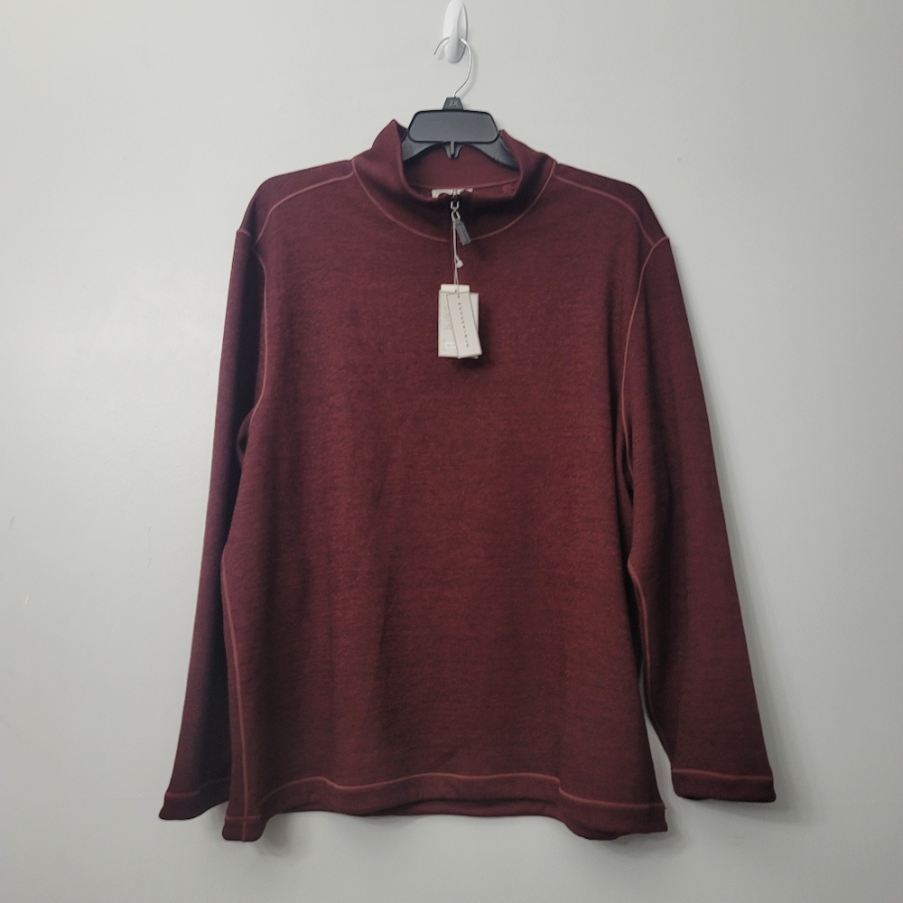 New Age of Wisdom Nicoby Reversible Performance Slub 1/4 Zip Sweater